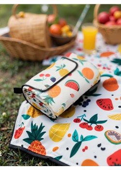 Sinsay - Koc piknikowy z owocowym motywem - beżowy ze sklepu Sinsay w kategorii Koce i pledy - zdjęcie 181929838