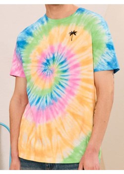 Sinsay - Koszulka tie-dye z ozdobnym napisem na plecach - wielobarwny ze sklepu Sinsay w kategorii T-shirty męskie - zdjęcie 181930096