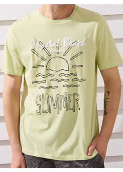 Sinsay - Koszulka z letnim motywem - zielony ze sklepu Sinsay w kategorii T-shirty męskie - zdjęcie 181930097