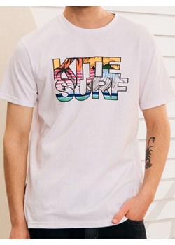Sinsay - Koszulka z kolorowym napisem - biały ze sklepu Sinsay w kategorii T-shirty męskie - zdjęcie 181930108