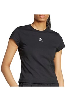 Koszulka adidas Essentials Slim IW5707 - czarna ze sklepu streetstyle24.pl w kategorii Bluzki damskie - zdjęcie 181930319