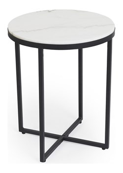 Lifa Living Stolik "Julien" w kolorze czarno-białym - wys. 50 x Ø 40 cm ze sklepu Limango Polska w kategorii Stoliki kawowe - zdjęcie 181932615