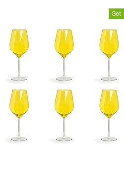 Trendy Kitchen by EXCÉLSA Kieliszki (6 szt.) &quot;Color Wine&quot; w kolorze żółtym do wina - 500 ml ze sklepu Limango Polska w kategorii Kieliszki - zdjęcie 181932837