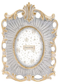 Clayre &amp; Eef Ramka w kolorze złoto-białym na zdjęcia - 12 x 16 cm ze sklepu Limango Polska w kategorii Ramki na zdjęcia - zdjęcie 181934338