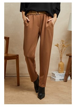 Plume Spodnie "Lavi" w kolorze karmelowym ze sklepu Limango Polska w kategorii Spodnie damskie - zdjęcie 181934746