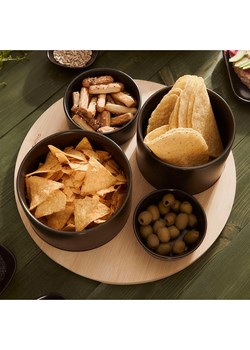 Homla 5-częściowy zestaw w kolorze jasnobrązowo-czarnym do serwowania - Ø 33 cm ze sklepu Limango Polska w kategorii Misy i tace dekoracyjne - zdjęcie 181936176