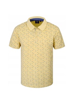 Koszulka Polo - Męska - Pako Jeans - Żółta w Drobny Wzór TSPJNSpoloAMERICUMzt ze sklepu JegoSzafa.pl w kategorii T-shirty męskie - zdjęcie 181940569