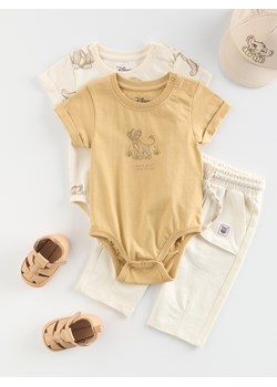 Reserved - Bawełniane body Król Lew 2 pack - kremowy ze sklepu Reserved w kategorii Odzież dla niemowląt - zdjęcie 181941249