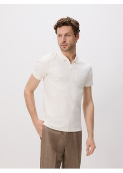 Reserved - Koszulka polo slim - złamana biel ze sklepu Reserved w kategorii T-shirty męskie - zdjęcie 181941406