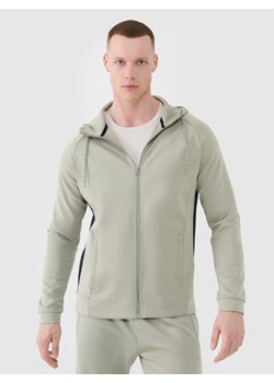 Męska bluza treningowa 4F 4FWSS25TFSWM513 - oliwkowa ze sklepu Sportstylestory.com w kategorii Bluzy męskie - zdjęcie 181944029
