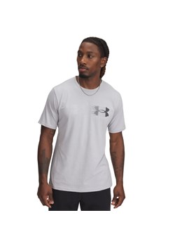Męski t-shirt z nadrukiem Under Armour UA M Lc Fly In Logo SS - szary ze sklepu Sportstylestory.com w kategorii T-shirty męskie - zdjęcie 181944069