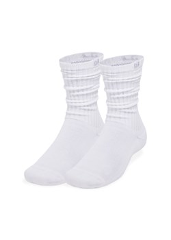 Skarpetki uniseks (2-pack) Under Armour Sportswear Cotton Scrunch Crew - białe ze sklepu Sportstylestory.com w kategorii Skarpetki damskie - zdjęcie 181944117