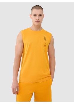 Męski top z nadrukiem 4F 4FRSS25TSLEM230 - pomarańczowy ze sklepu Sportstylestory.com w kategorii T-shirty męskie - zdjęcie 181944227