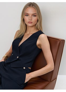 Mohito - Elegancka granatowa kamizelka - granatowy ze sklepu Mohito w kategorii Kamizelki damskie - zdjęcie 181946719