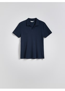 Reserved - Koszulka polo slim - granatowy ze sklepu Reserved w kategorii T-shirty męskie - zdjęcie 181947027