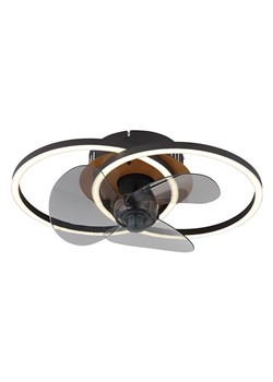 Globo lighting Lampa sufitowa LED &quot;Karen&quot; w kolorze czarnym z wentylatorem - 42 x 14,4 x 28 cm ze sklepu Limango Polska w kategorii Paski męskie - zdjęcie 181949216