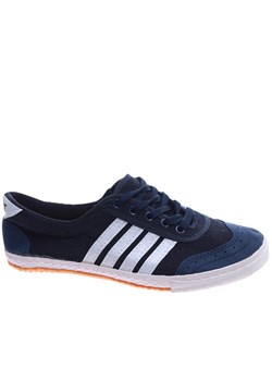 Granatowe materiałowe trampki halówki chłopięce /E8-1 17650  T233/ ze sklepu Pantofelek24.pl w kategorii Trampki męskie - zdjęcie 181950668