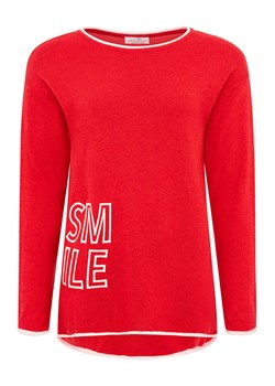 Zwillingsherz Sweter "Smile" w kolorze czerwonym - id: 16991110 - marki Zwillingsherz - 181951178 Zwillingsherz Sweter "Smile" w kolorze czerwonym ze sklepu Limango Polska w kategorii Swetry damskie - zdjęcie 181951178