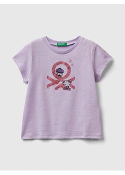 Benetton Koszulka w kolorze lawendowym ze sklepu Limango Polska w kategorii Bluzki dziewczęce - zdjęcie 181951497