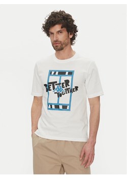 Kappa T-Shirt 351U8JW 001 Biały Regular Fit ze sklepu MODIVO w kategorii T-shirty męskie - zdjęcie 181951837