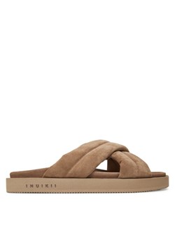 Inuikii Klapki Suede Crossed 50102-500 Beżowy ze sklepu MODIVO w kategorii Klapki męskie - zdjęcie 181951909