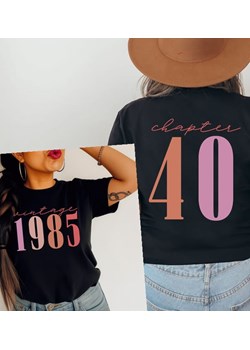 DAMSKA Koszulka na 40 urodziny - vintage 1985 - rozdział 40 ze sklepu Time For Fashion w kategorii Bluzki damskie - zdjęcie 181953736