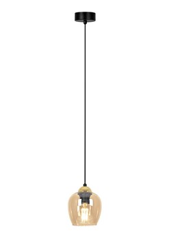 Długa lampa ze szklanym wiszącym kloszem beżowa Marata ze sklepu Edinos.pl w kategorii Lampy wiszące - zdjęcie 181954828