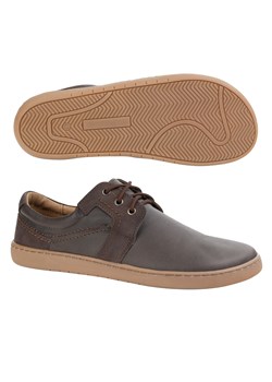 BAREFOOT Męskie buty skórzane sznurowane minimalistyczne 115KZ brązowe ze sklepu butyolivier w kategorii Buty zimowe męskie - zdjęcie 181954937