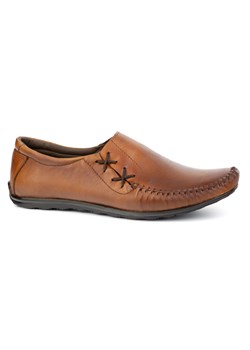 Olivier Buty męskie mokasyny skórzane wsuwane 306KZ brązowe ze sklepu ButyModne.pl w kategorii Mokasyny męskie - zdjęcie 181955158