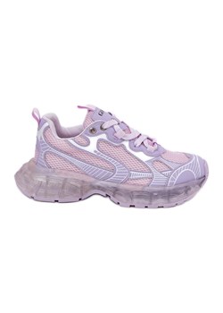 Skórzane Sneakersy Damskie GOE RR2N4081 Fioletowe ze sklepu ButyModne.pl w kategorii Buty sportowe damskie - zdjęcie 181955187