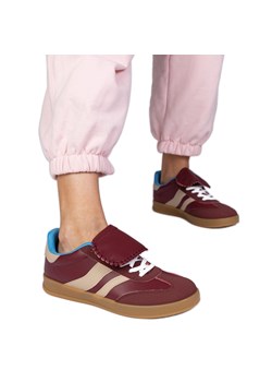 Bordowe sneakersy trampki damskie sportowe czerwone ze sklepu ButyModne.pl w kategorii Buty sportowe damskie - zdjęcie 181955238