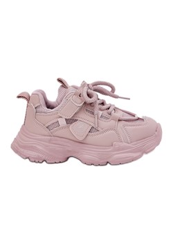 Sneakersy Dziecięce Na Platformie Różowe ze sklepu ButyModne.pl w kategorii Buty sportowe dziecięce - zdjęcie 181955287