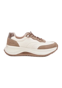 Zamszowe Sneakersy Damskie Na Platformie Big Star RR274A344 HI-POLY System Beżowe beżowy ze sklepu ButyModne.pl w kategorii Buty sportowe damskie - zdjęcie 181955357