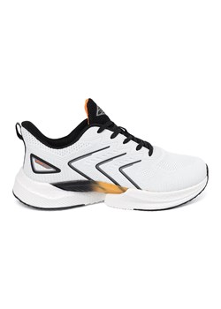 Vico Biało-czarne buty sportowe damskie z pomarańczowym elementem białe ze sklepu ButyModne.pl w kategorii Buty sportowe damskie - zdjęcie 181955575