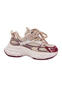 Sneakersy Dziecięce Na Grubej Podeszwie Złote złoty ze sklepu ButyModne.pl w kategorii Buty sportowe dziecięce - zdjęcie 181955707