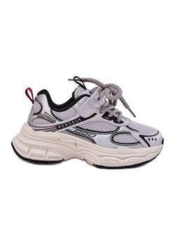 Sneakersy Dziecięce Na Grubej Podeszwie Srebrne Xairana srebrny ze sklepu ButyModne.pl w kategorii Buty sportowe dziecięce - zdjęcie 181955708