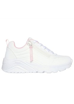 Buty Skechers Uno Lite - Easy Zip 310387L Wht białe ze sklepu ButyModne.pl w kategorii Buty sportowe dziecięce - zdjęcie 181955797