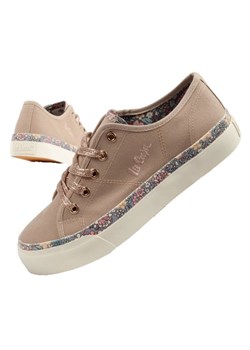 Beżowe trampki  Lee Cooper LCW-25-08-3643L beżowy ze sklepu ButyModne.pl w kategorii Trampki damskie - zdjęcie 181955859