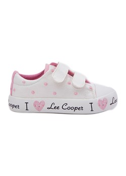 Trampki Dziewczęce Na Rzepy Lee Cooper LCW-25-02-3264K Białe ze sklepu ButyModne.pl w kategorii Trampki dziecięce - zdjęcie 181956115