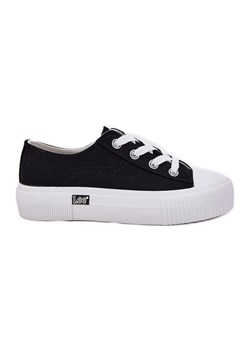 Trampki Damskie Na Platformie LEE Isla C Women Low 50251001 Czarne ze sklepu ButyModne.pl w kategorii Trampki damskie - zdjęcie 181956176