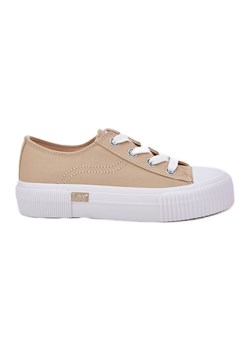 Trampki Damskie Na Platformie LEE Isla C Women Low 50251001 Beżowe beżowy ze sklepu ButyModne.pl w kategorii Trampki damskie - zdjęcie 181956177