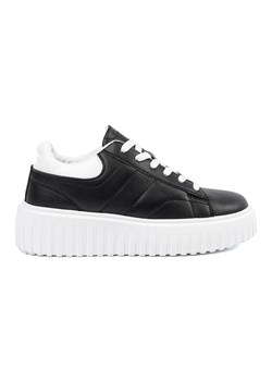 Shelvt Damskie sneakersy czarne z białymi wstawkami - id: 225169 - marki Shelvt - 181956207 Shelvt Damskie sneakersy czarne z białymi wstawkami ze sklepu ButyModne.pl w kategorii Buty sportowe damskie - zdjęcie 181956207