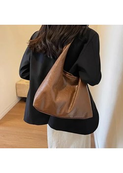 Skórzana torebka na ramię - Brązowy ze sklepu Intimica.pl w kategorii Torby Shopper bag - zdjęcie 181959969