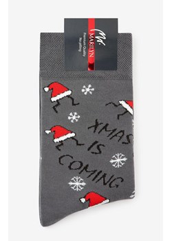 Marilyn Skarpety męskie grafitowe z motywem czapek Mikołaja Xmas Hat, Kolor szary-wzór, Rozmiar 41-45, Marilyn ze sklepu Primodo w kategorii Skarpetki dziecięce - zdjęcie 181962255