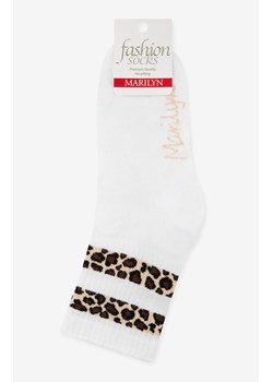 Marilyn Skarpetki damskie z panterkowym wzorem białe Panther Stripe, Kolor biały, Rozmiar 36-40, Marilyn ze sklepu Primodo w kategorii Skarpetki damskie - zdjęcie 181962278