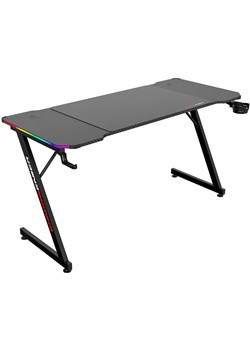 Biurko czarne gamingowe LED RGB Luta ze sklepu Edinos.pl w kategorii Parasole - zdjęcie 181962938