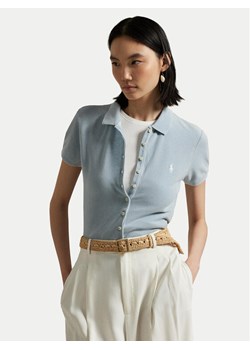 Polo Ralph Lauren Polo 211965095003 Błękitny Slim Fit ze sklepu MODIVO w kategorii Bluzki damskie - zdjęcie 181964778