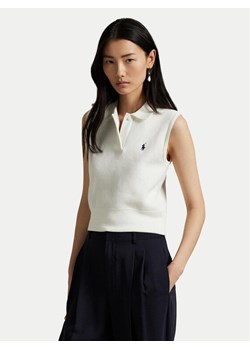 Polo Ralph Lauren Sweter 211970666001 Biały Regular Fit ze sklepu MODIVO w kategorii Swetry damskie - zdjęcie 181964799