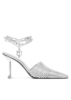 Klapki Naked Wolfe Chromed 00078 Srebrny ze sklepu eobuwie.pl w kategorii Klapki damskie - zdjęcie 181968899