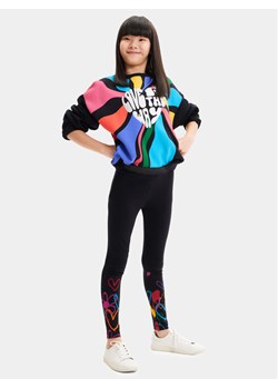 Desigual Legginsy 23WGKK01 Czarny Regular Fit ze sklepu MODIVO w kategorii Spodnie dziewczęce - zdjęcie 181969417